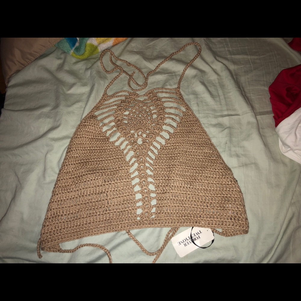 Tan Crop Top